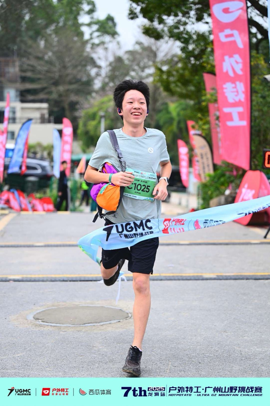 Ben competing in a road race