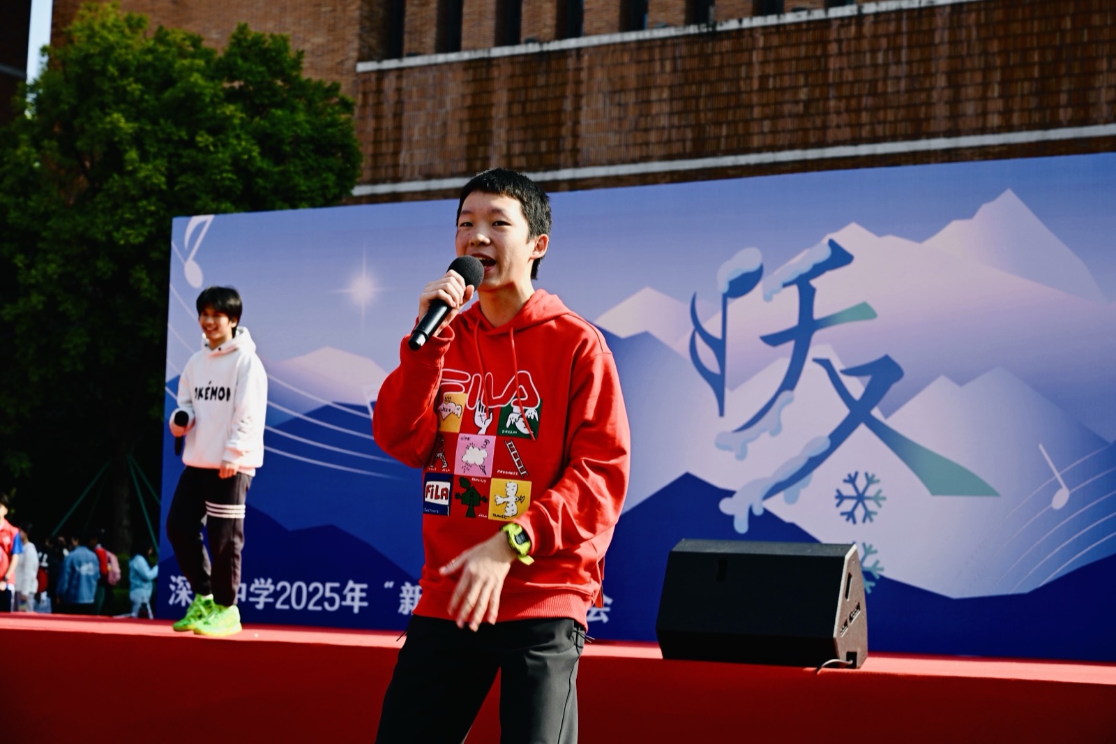 Ben performing live on stage